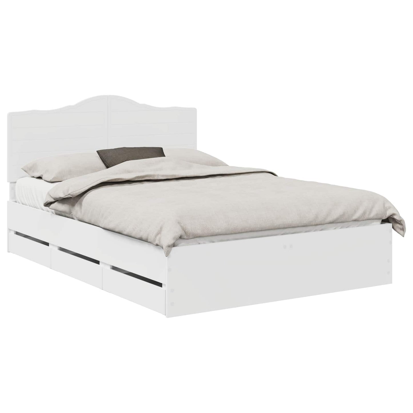 Struttura del letto Bianco 140 x 190 cm Legno Ingegnerizzato
