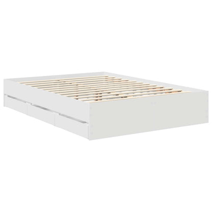 Struttura del letto Bianco 140 x 190 cm Legno Ingegnerizzato