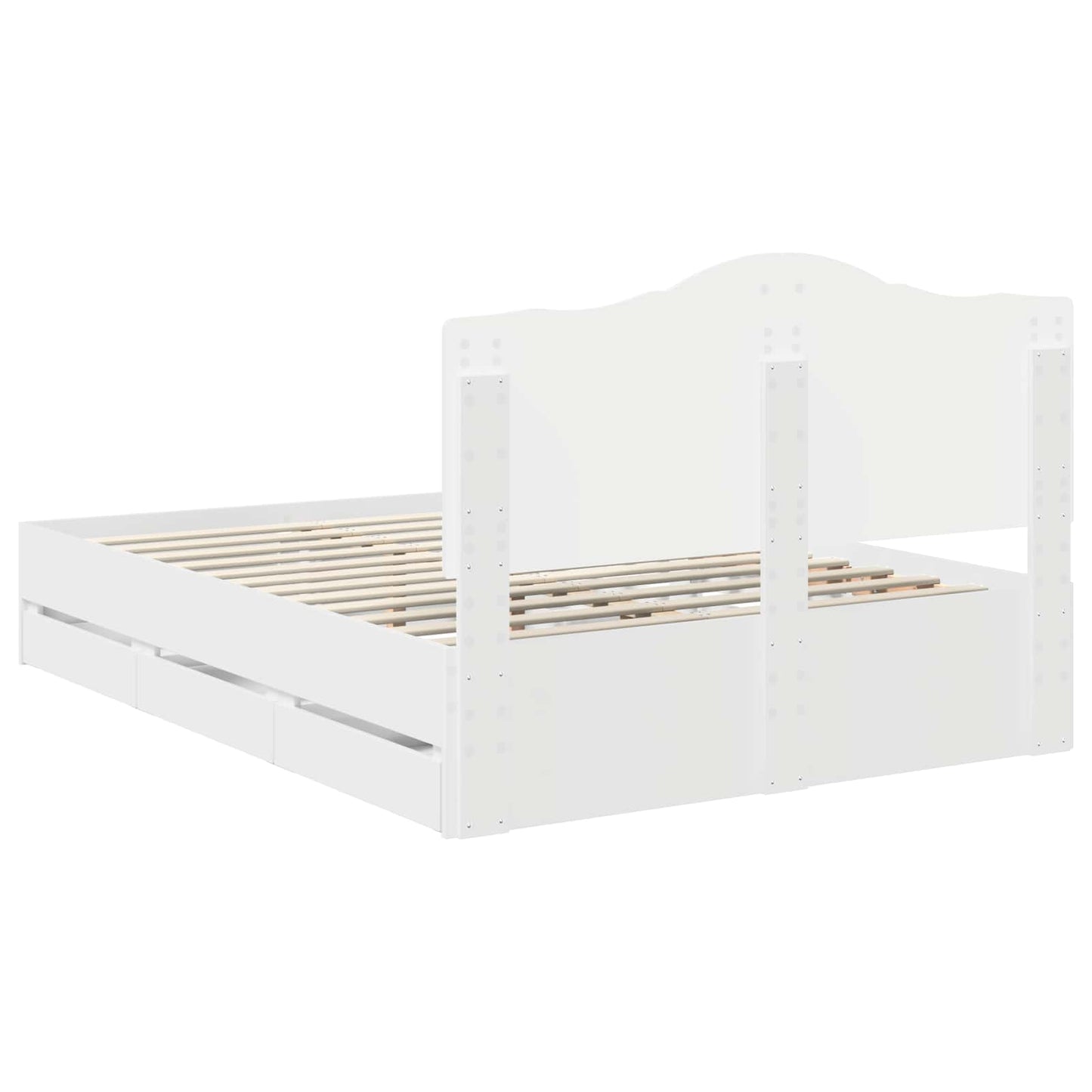 Struttura del letto Bianco 140 x 190 cm Legno Ingegnerizzato | homemem39
