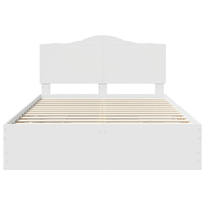 Struttura del letto Bianco 140 x 190 cm Legno Ingegnerizzato