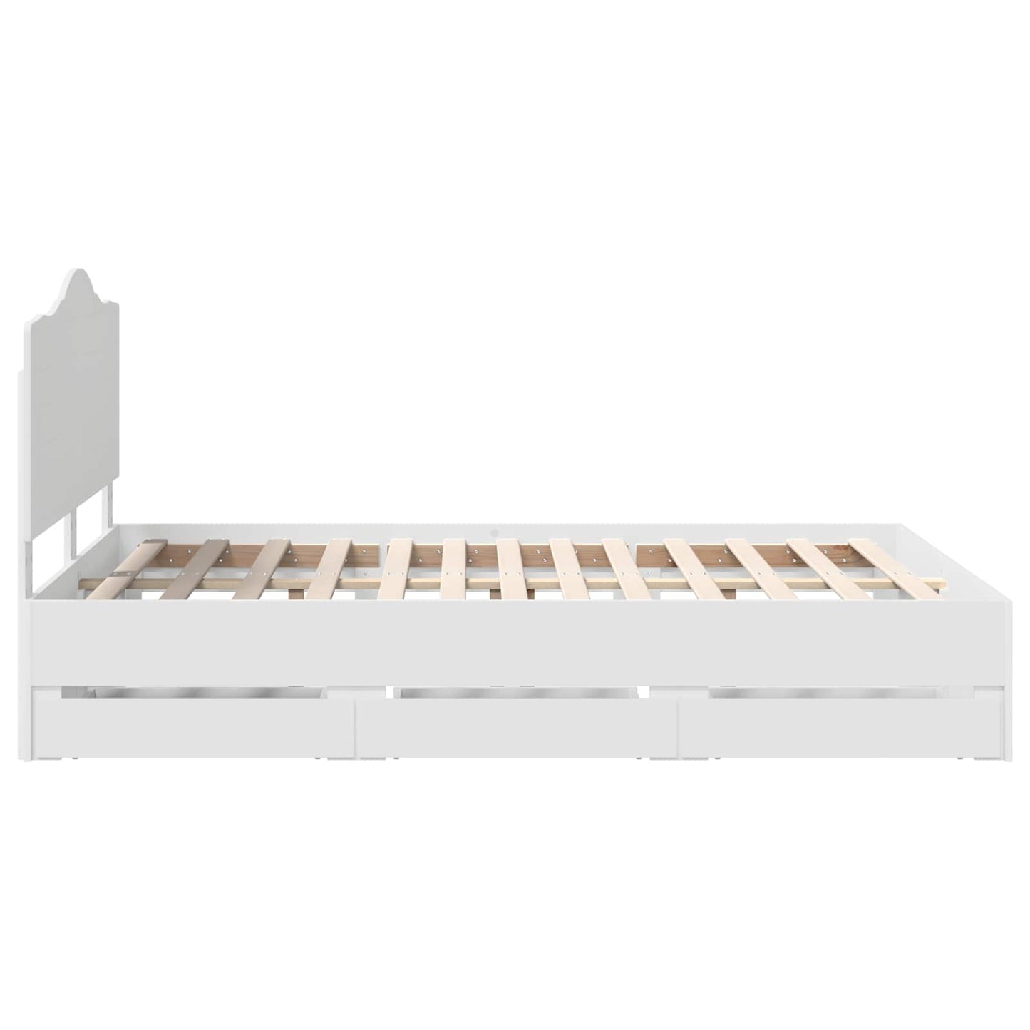 Struttura del letto Bianco 140 x 190 cm Legno Ingegnerizzato