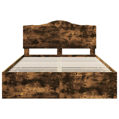 Struttura del letto con cassetto Rovere fumé 140 x 200 cm