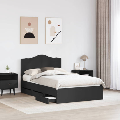 Struttura del letto Nero 135 x 190 cm Legno Ingegnerizzato