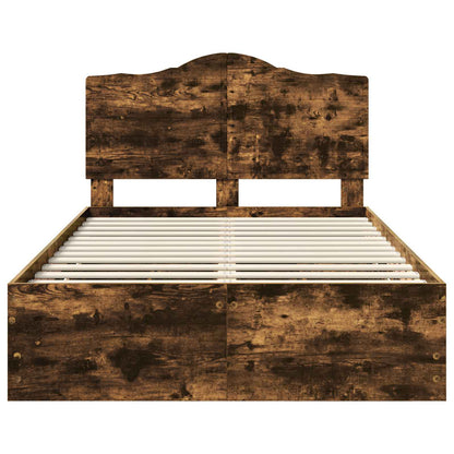 Struttura del letto con cassetto Rovere fumé 120 x 190 cm