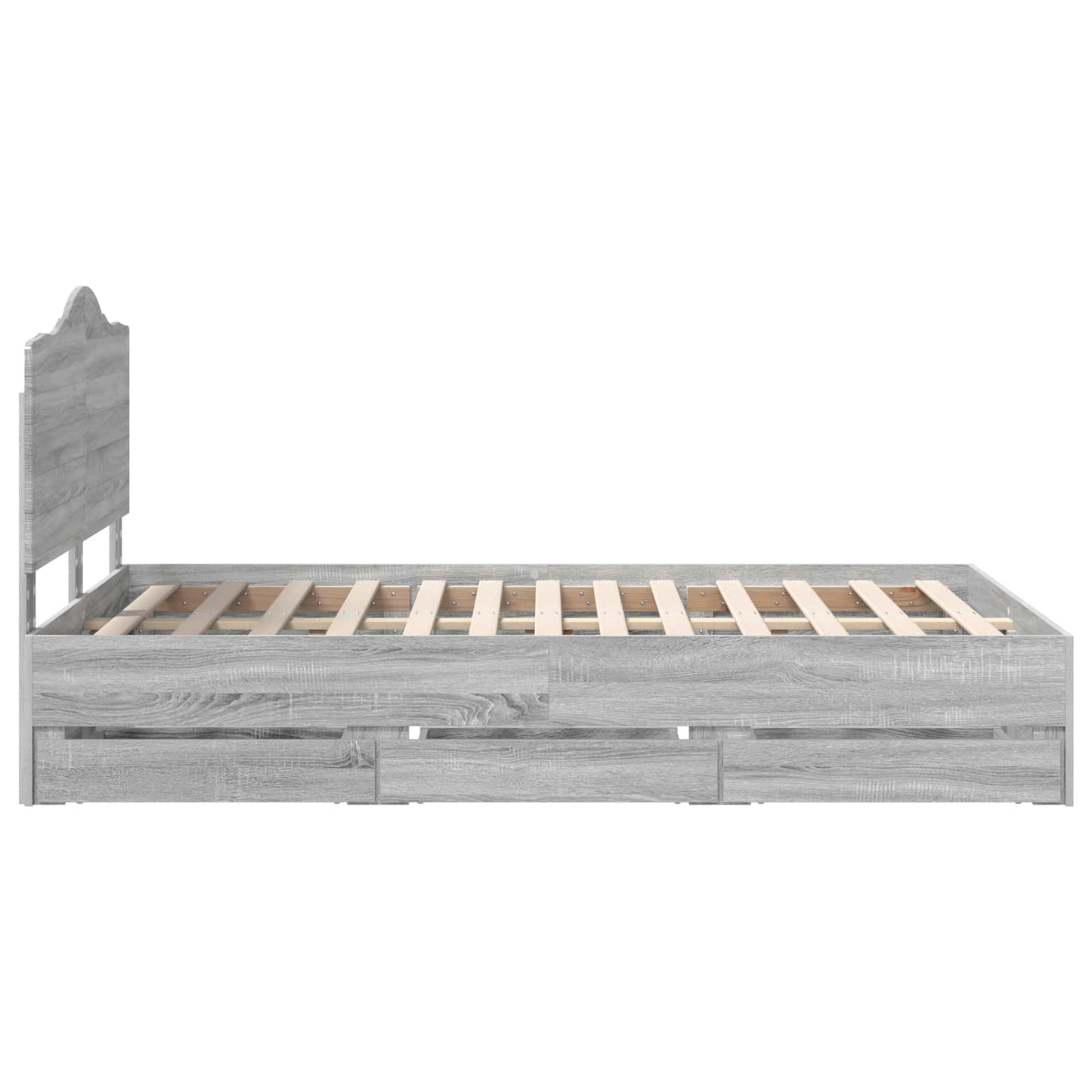 Struttura del letto con cassetto Grigio Sonoma 120 x 190 cm