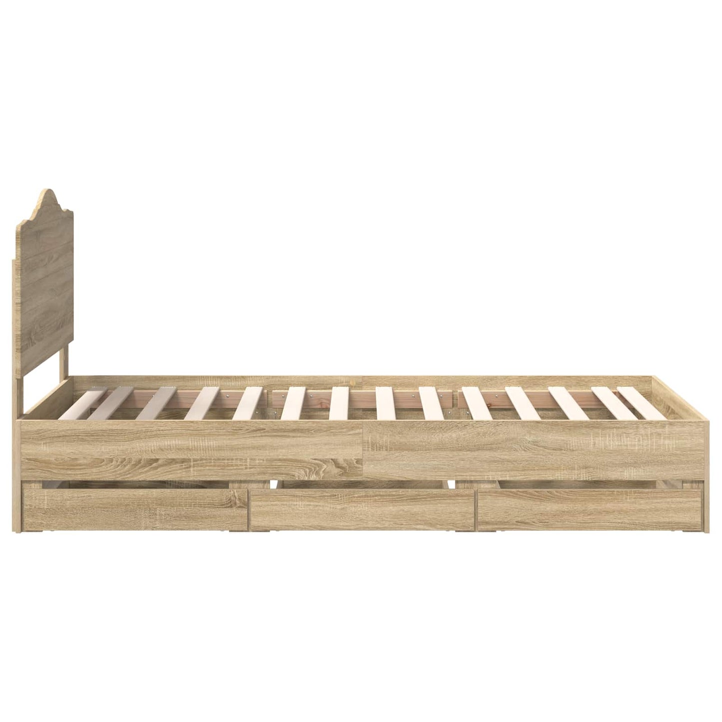 Struttura del letto con cassetto Rovere Sonoma 100 x 200 cm