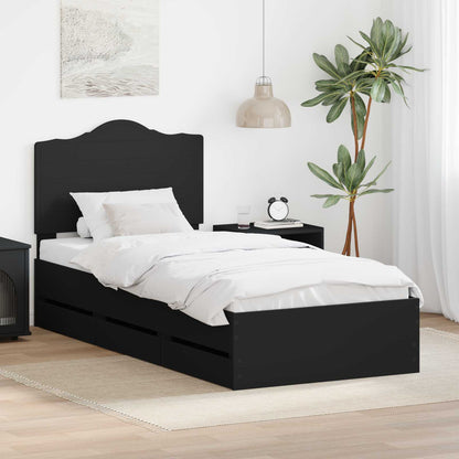 Struttura del letto Nero 90 x 200 cm Legno Ingegnerizzato | homemem39