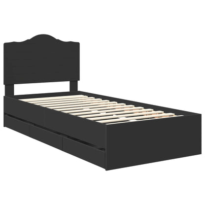 Struttura del letto Nero 90 x 200 cm Legno Ingegnerizzato | homemem39