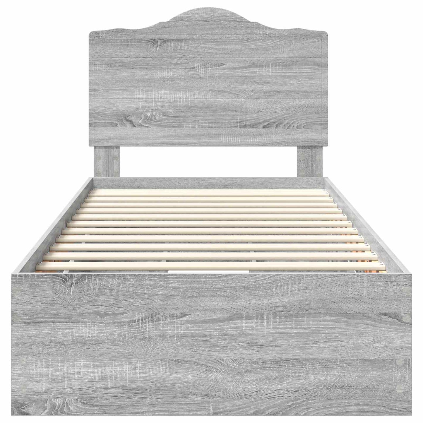 Struttura del letto con cassetto Grigio Sonoma 90 x 190 cm