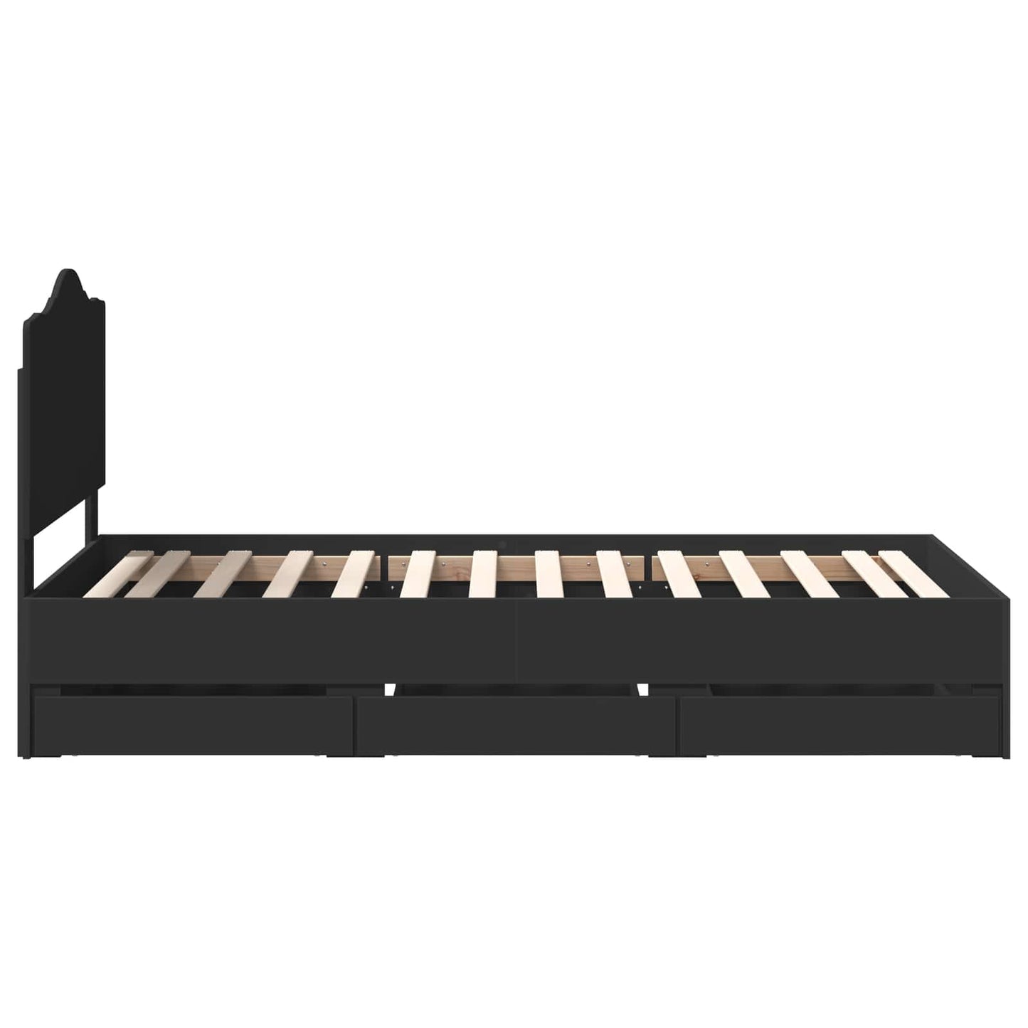 Struttura del letto Nero 90 x 200 cm Legno Ingegnerizzato