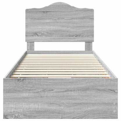 Struttura del letto con cassetto Grigio Sonoma 90 x 200 cm
