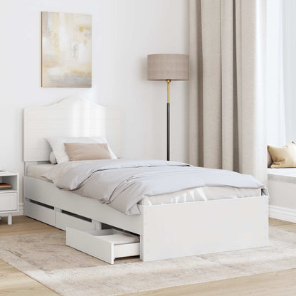 Struttura del letto Bianco 75 x 190 cm Legno Ingegnerizzato