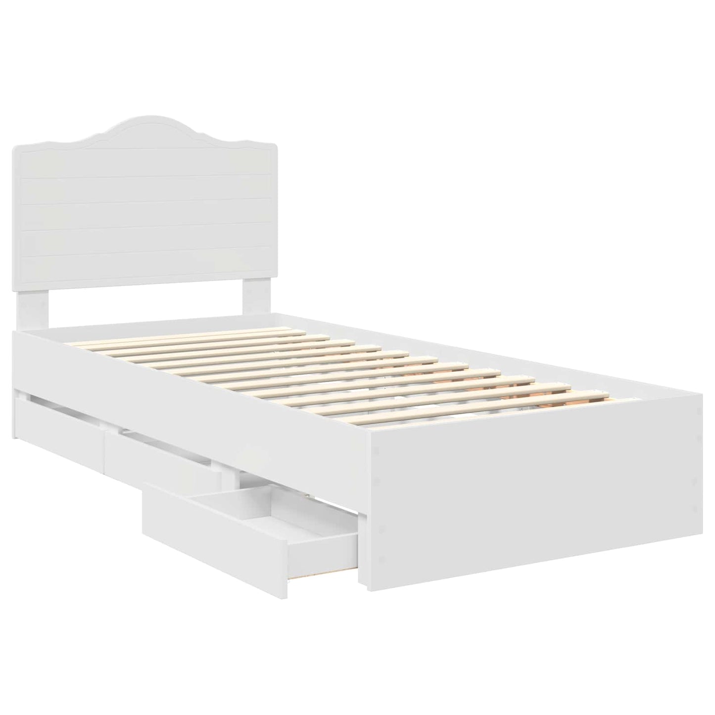 Struttura del letto Bianco 75 x 190 cm Legno Ingegnerizzato