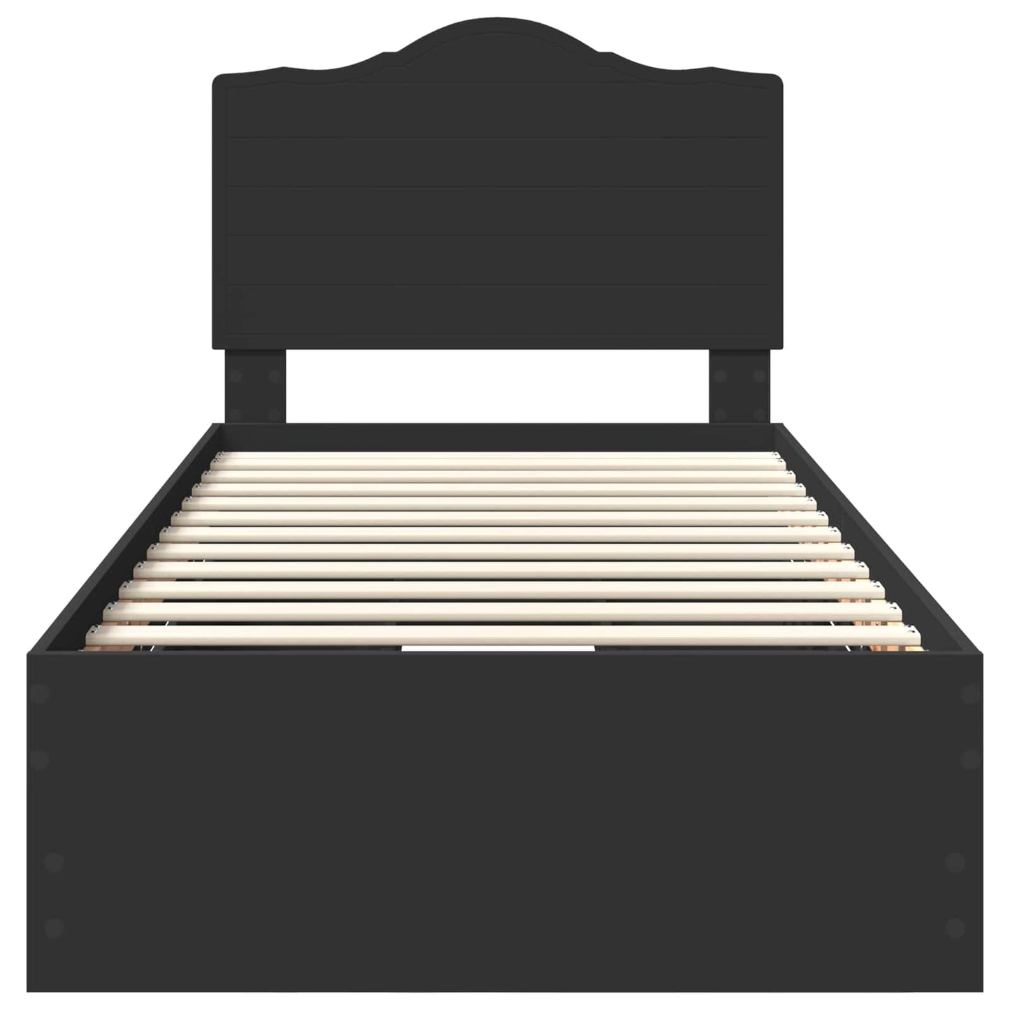 Struttura del letto Nero 75 x 190 cm Legno Ingegnerizzato