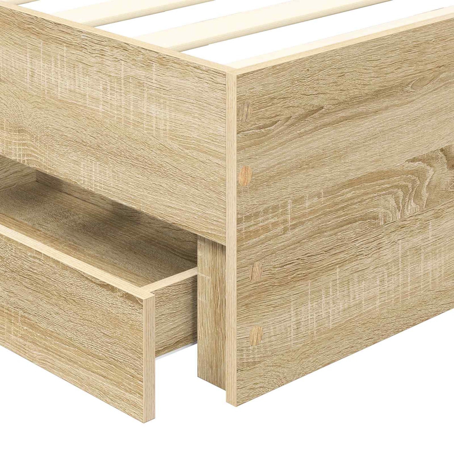 Struttura del letto con cassetto Rovere Sonoma 75 x 190 cm
