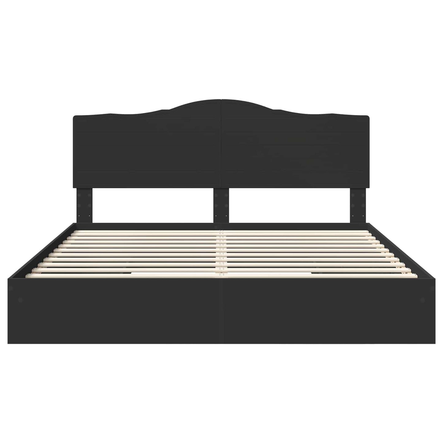 Letto con Contenitore Nero 200 x 200 cm Legno multistrato | homemem39