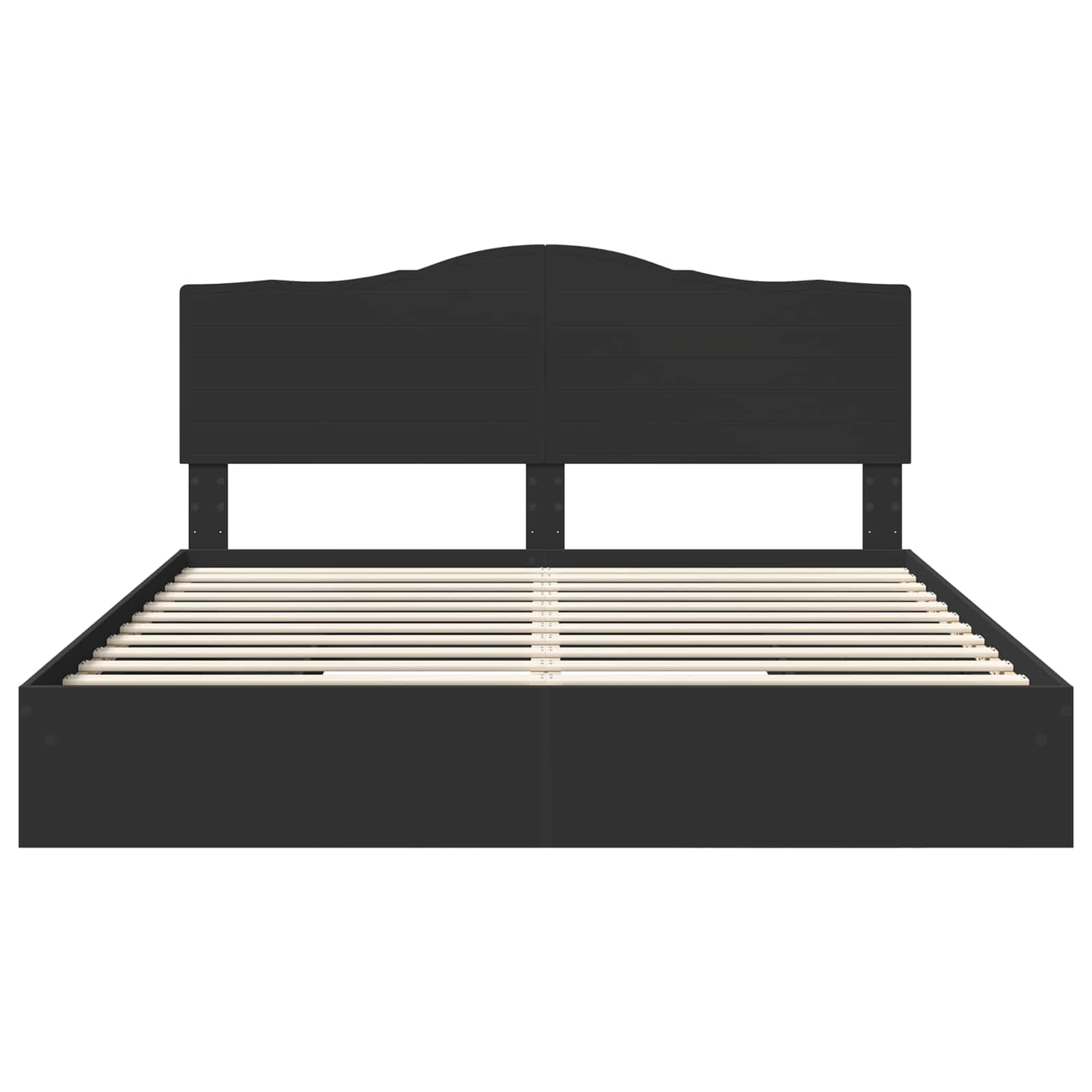 Letto con Contenitore Nero 200 x 200 cm Legno multistrato | homemem39