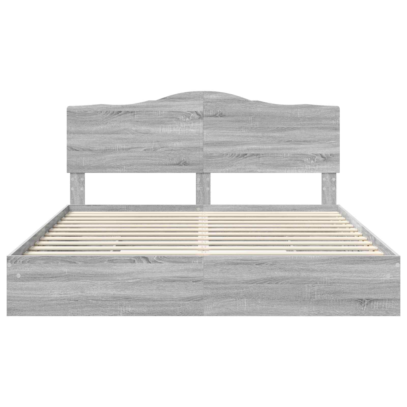 Letto con Contenitore con testiera Grigio Sonoma 200 x 200 cm | homemem39