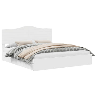 Letto con Contenitore Bianco 180 x 200 cm Legno multistrato | homemem39