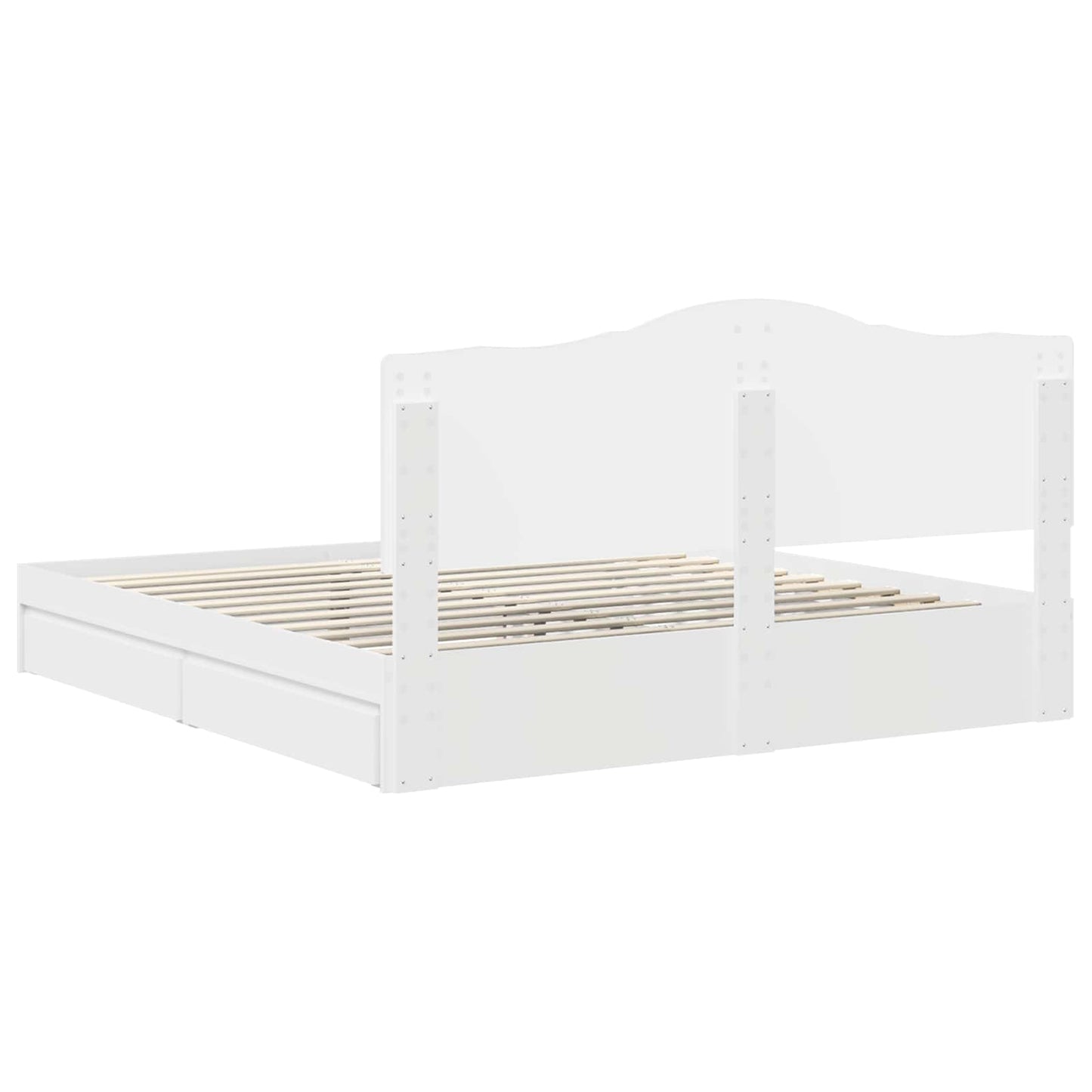 Letto con Contenitore Bianco 180 x 200 cm Legno multistrato | homemem39