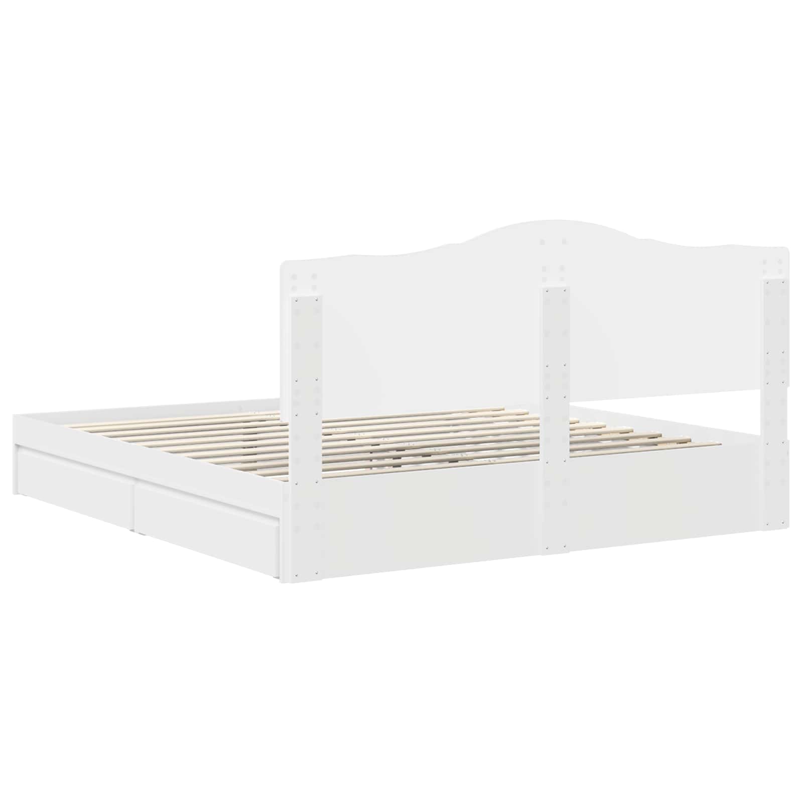 Letto con Contenitore Bianco 180 x 200 cm Legno multistrato | homemem39