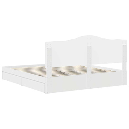 Letto con Contenitore Bianco 180 x 200 cm Legno multistrato | homemem39