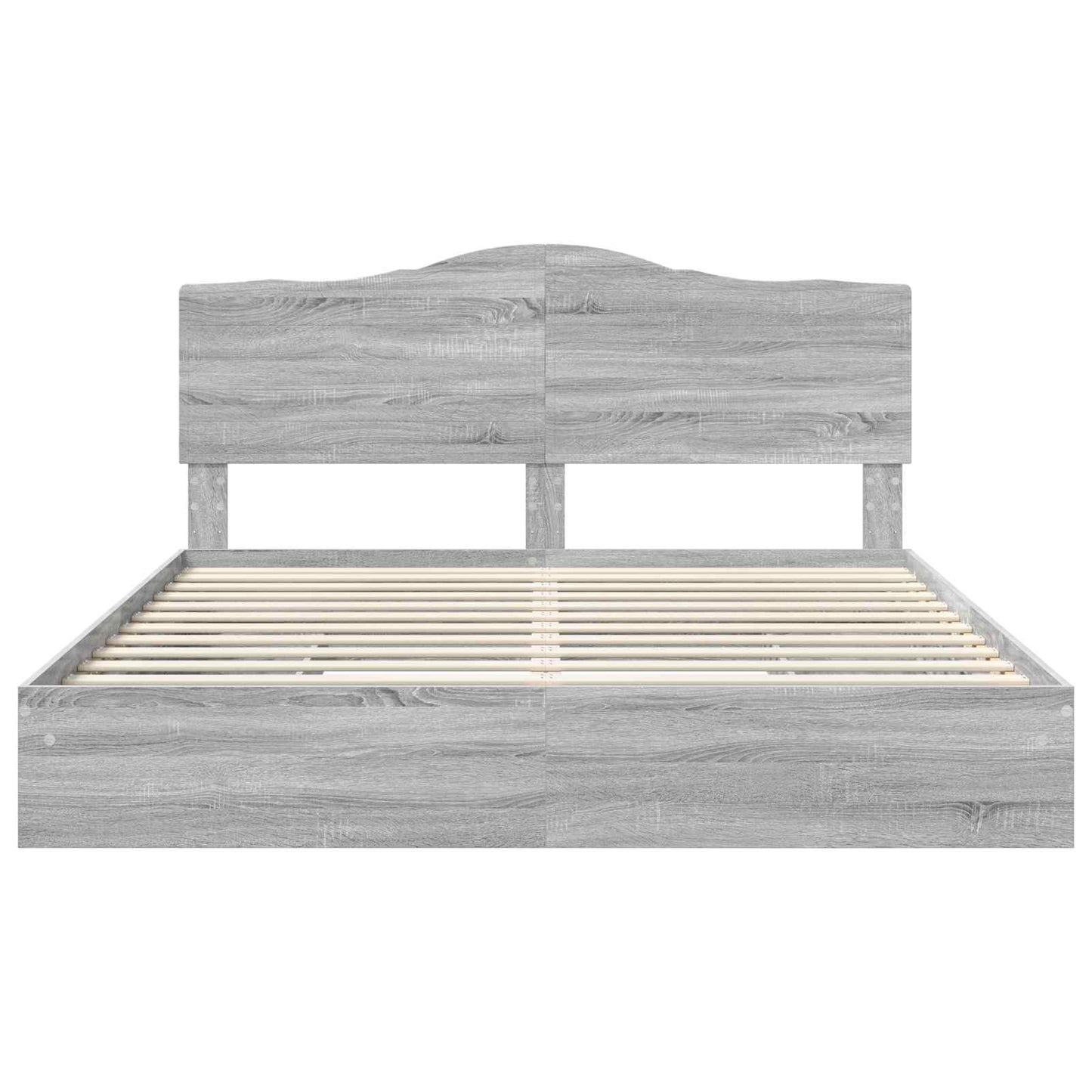 Letto con Contenitore con testiera Grigio Sonoma 180 x 200 cm | homemem39