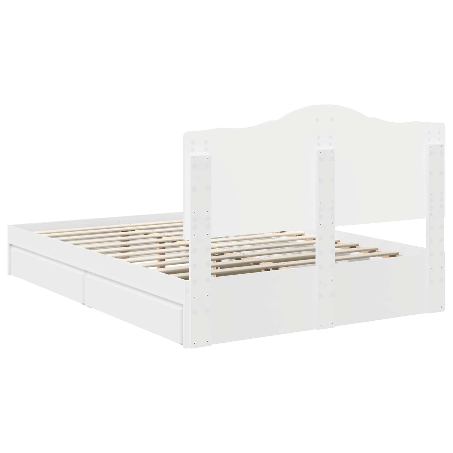 Letto con Contenitore Bianco 160 x 200 cm Legno multistrato | homemem39
