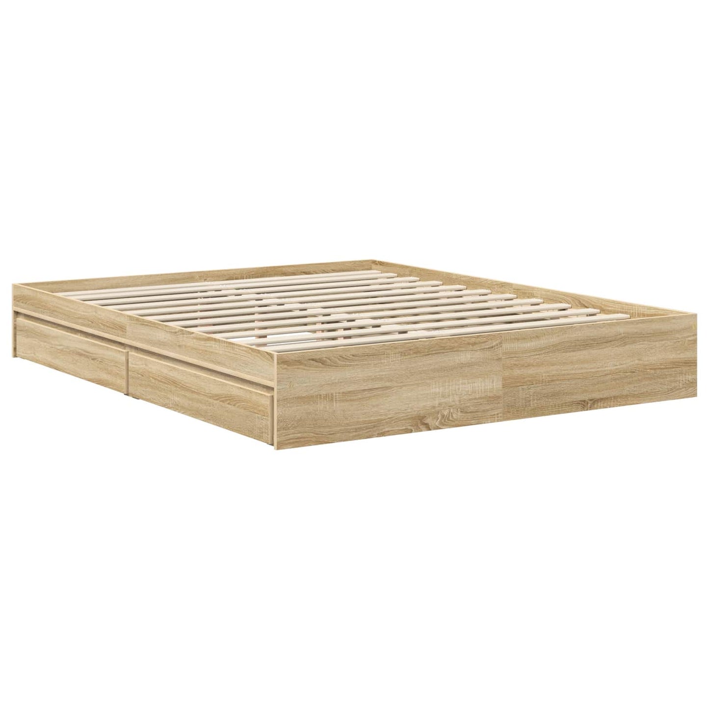 Letto con Contenitore con cassetto Rovere Sonoma 160 x 200 cm | homemem39
