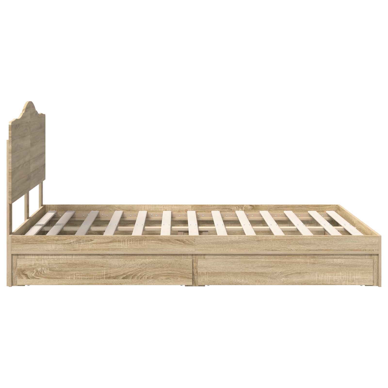 Letto con Contenitore con cassetto Rovere Sonoma 160 x 200 cm | homemem39