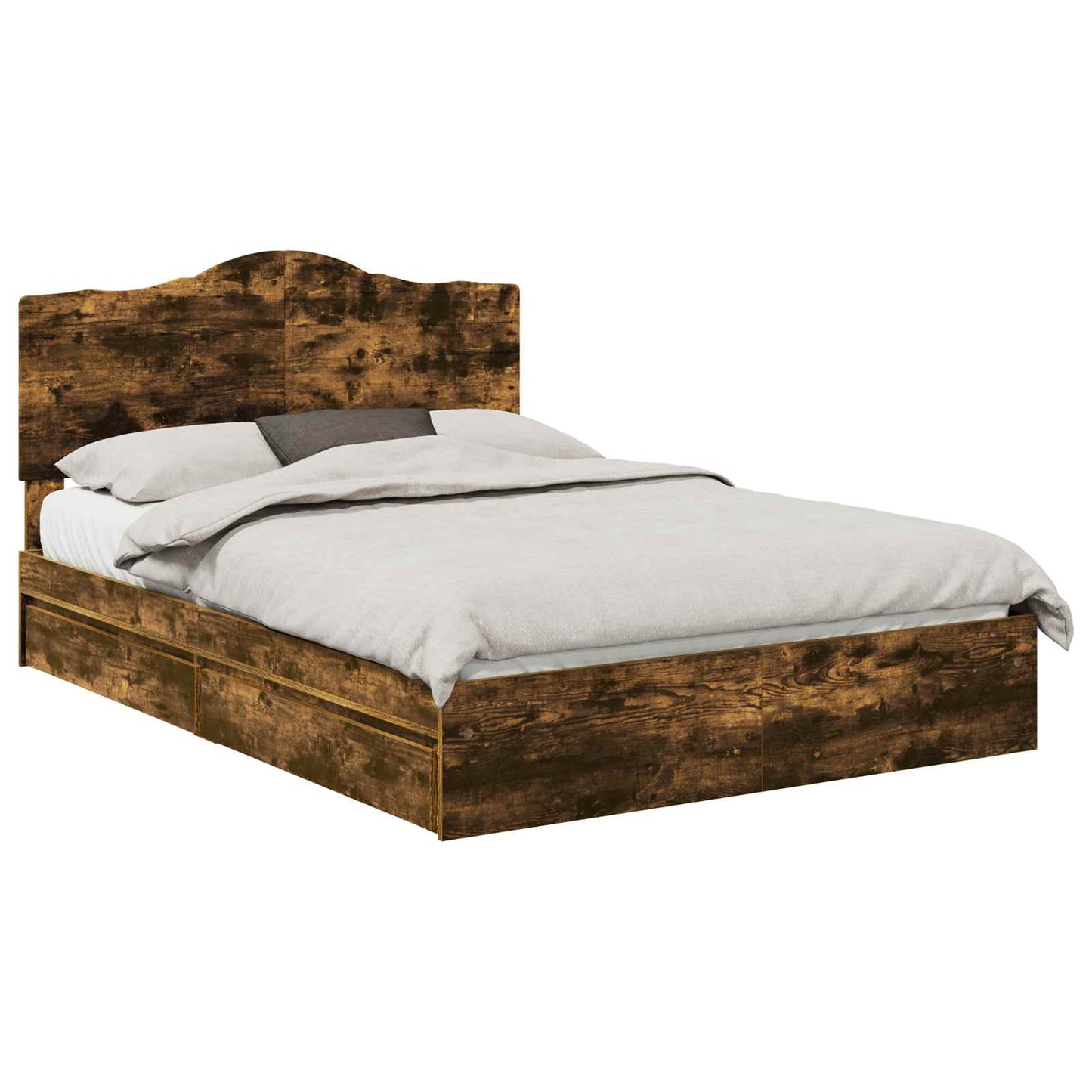 Letto con Contenitore con testiera Rovere fumé 160 x 200 cm | homemem39