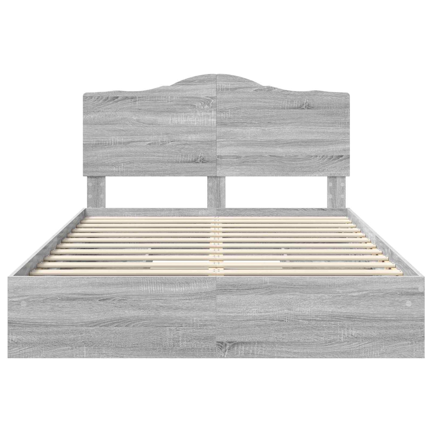 Letto con Contenitore con testiera Grigio Sonoma 160 x 200 cm | homemem39