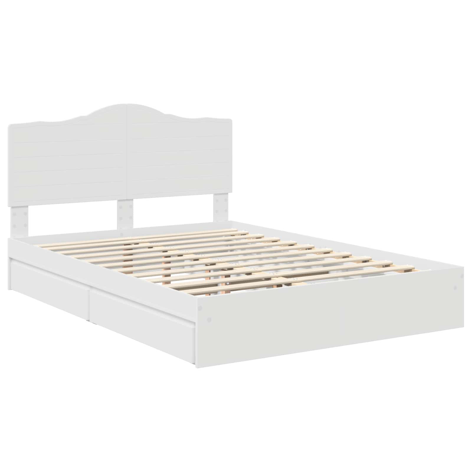 Letto con Contenitore Bianco 140 x 200 cm Legno multistrato | homemem39