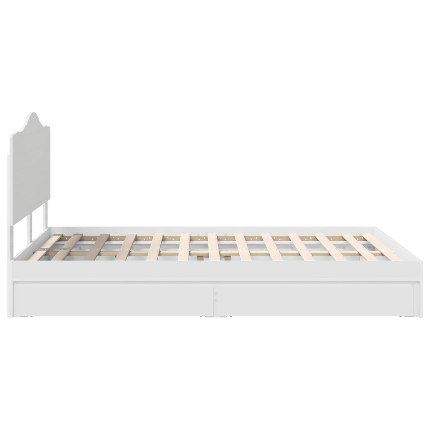 Letto con Contenitore Bianco 140 x 200 cm Legno multistrato | homemem39