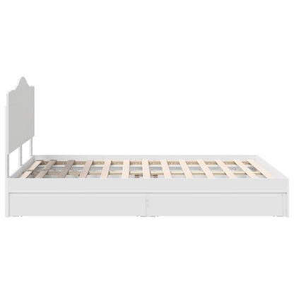 Letto con Contenitore Bianco 140 x 200 cm Legno multistrato | homemem39