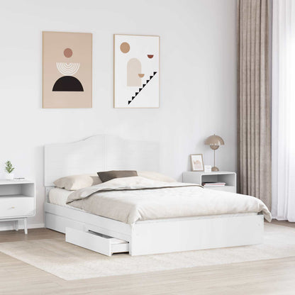Letto con Contenitore Bianco 140 x 190 cm Legno multistrato | homemem39