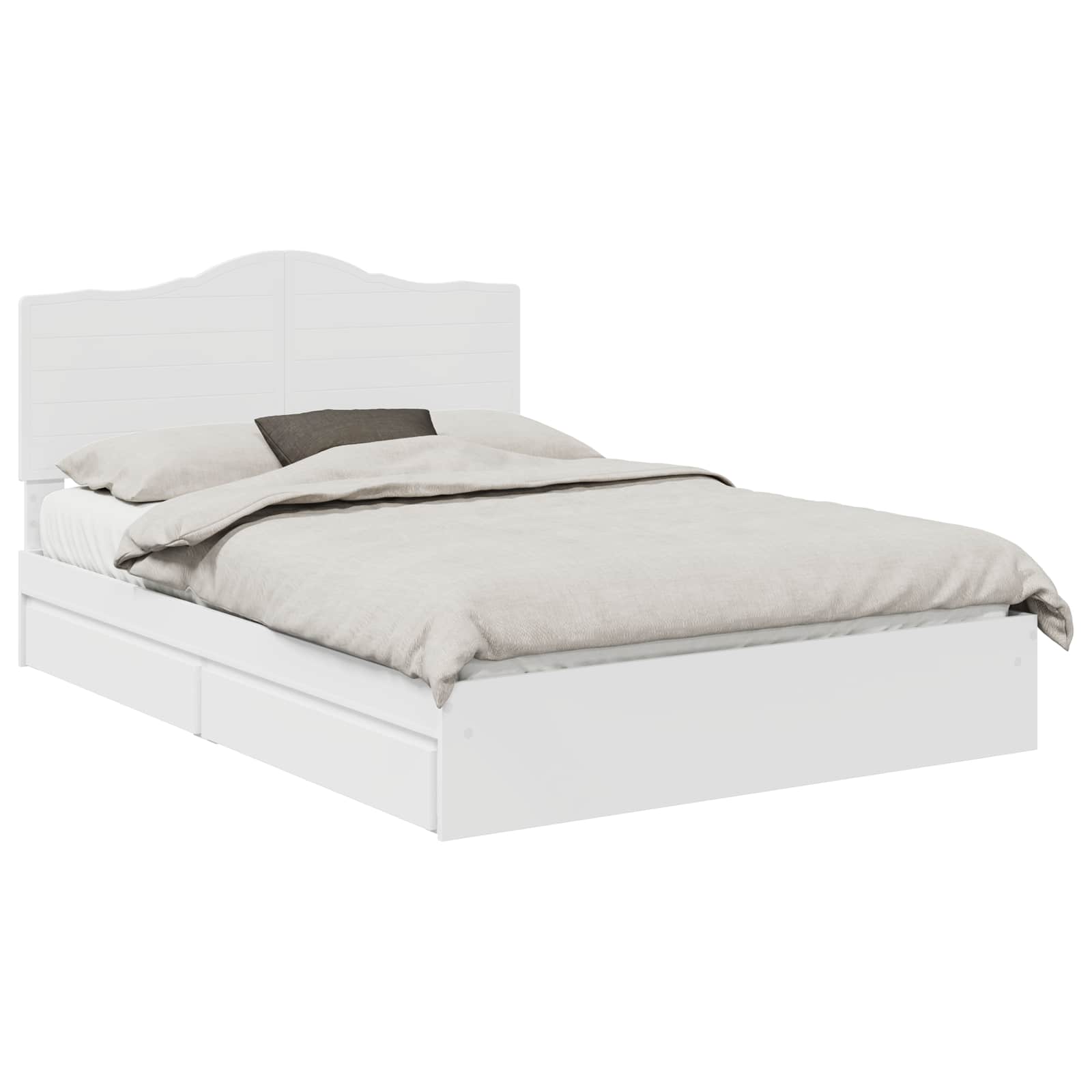 Letto con Contenitore Bianco 140 x 190 cm Legno multistrato | homemem39