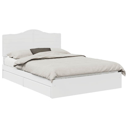 Letto con Contenitore Bianco 140 x 190 cm Legno multistrato | homemem39