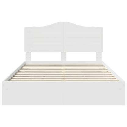 Letto con Contenitore Bianco 140 x 190 cm Legno multistrato | homemem39