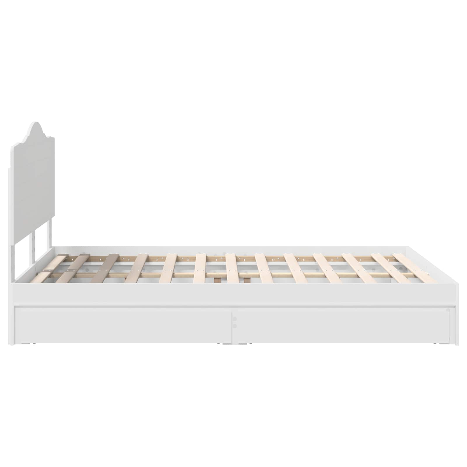 Letto con Contenitore Bianco 140 x 190 cm Legno multistrato | homemem39