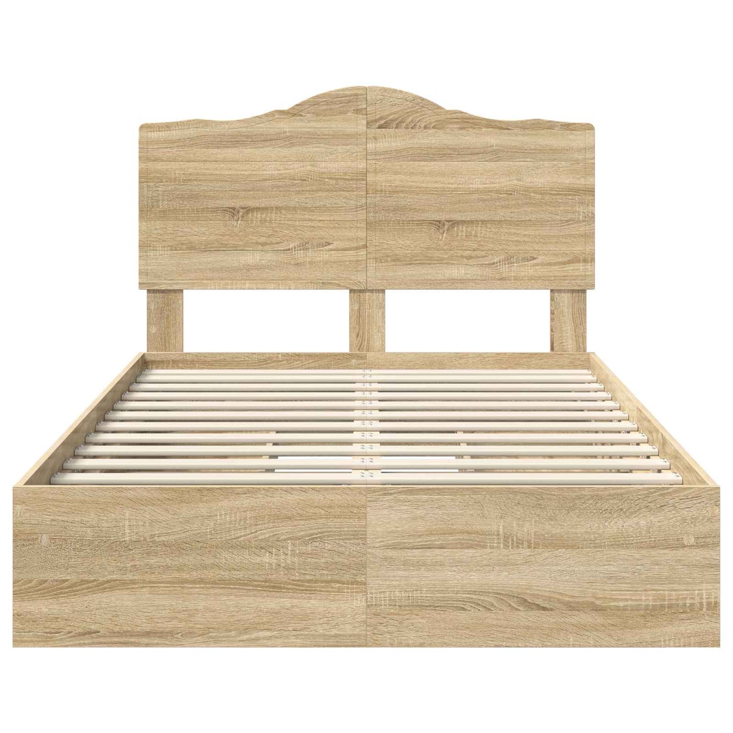 Letto con Contenitore con testiera Rovere Sonoma 135 x 190 cm | homemem39