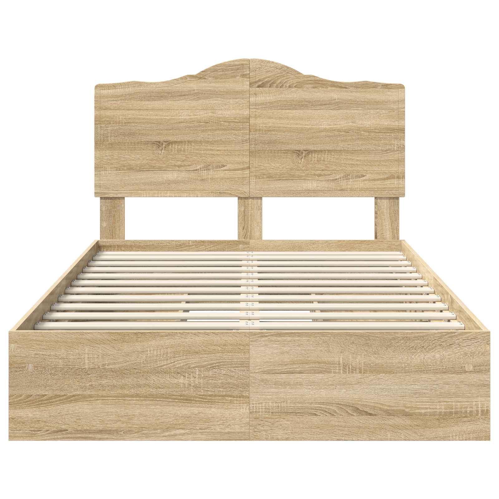 Letto con Contenitore con testiera Rovere Sonoma 135 x 190 cm | homemem39