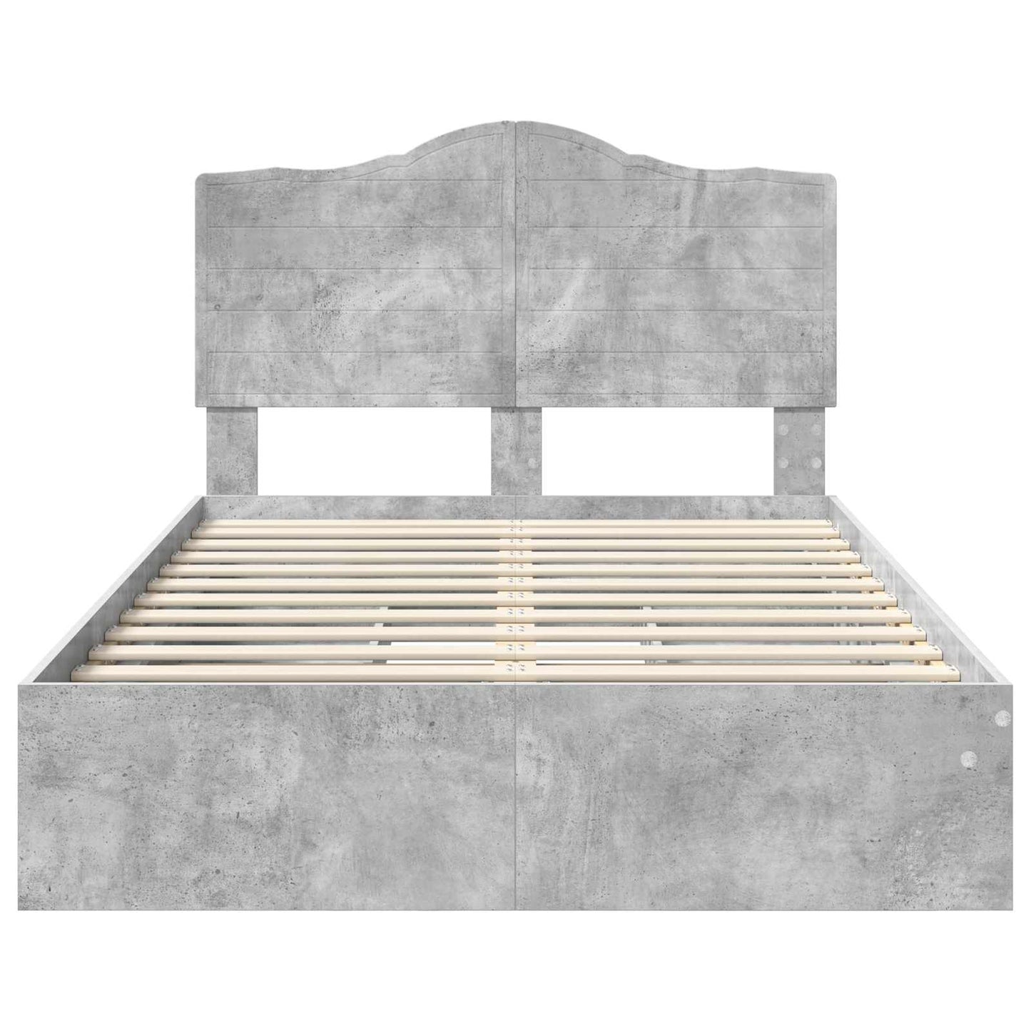 Letto con Contenitore con testiera Grigio cemento 135 x 190 cm | homemem39