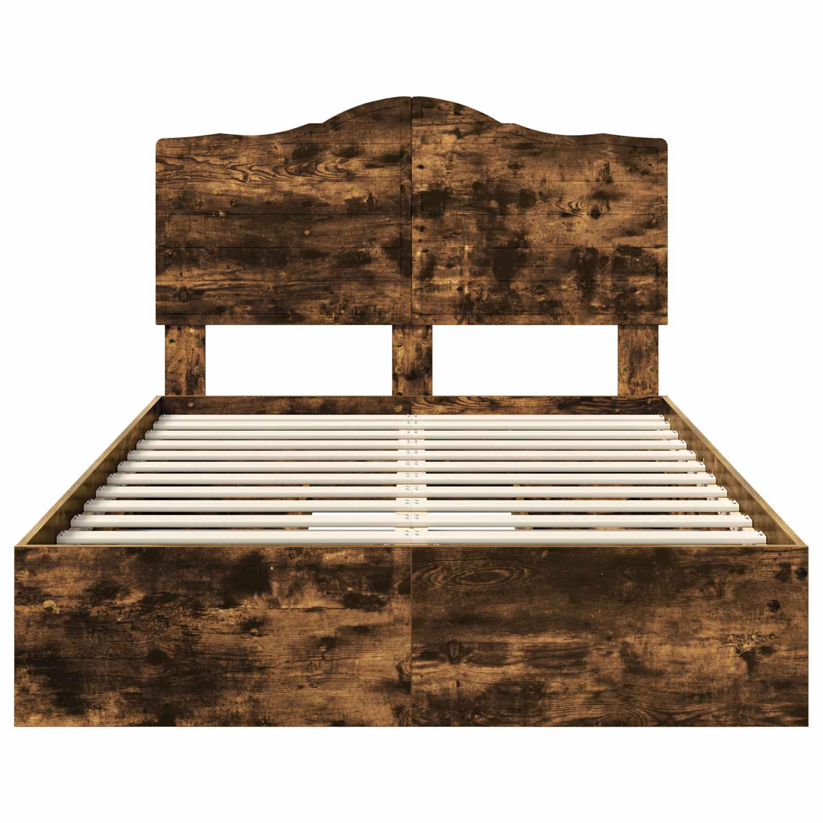 Letto con Contenitore con testiera Rovere fumé 135 x 190 cm | homemem39