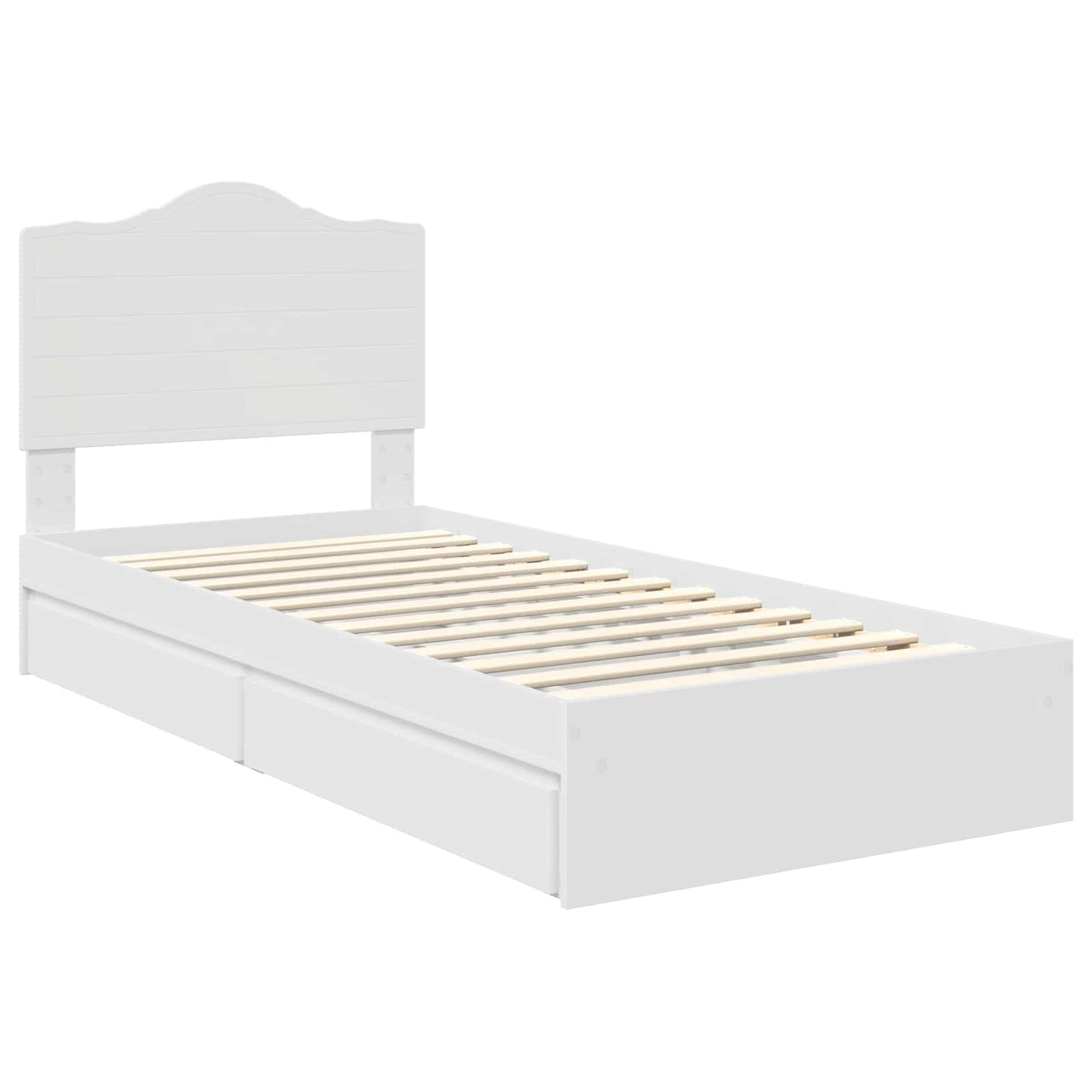 Letto con Contenitore Bianco 90 x 200 cm Legno multistrato | homemem39