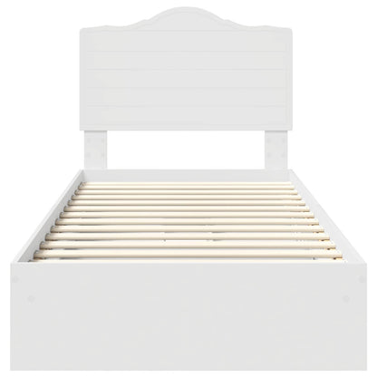 Letto con Contenitore Bianco 90 x 200 cm Legno multistrato | homemem39