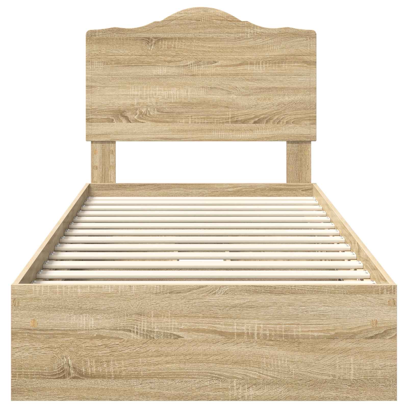 Letto con Contenitore con testiera Rovere Sonoma 90 x 200 cm | homemem39