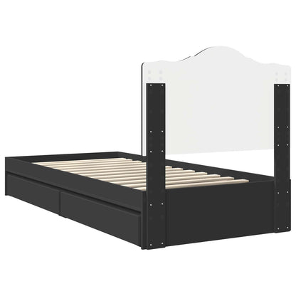 Letto con Contenitore Nero 90 x 190 cm Legno multistrato | homemem39