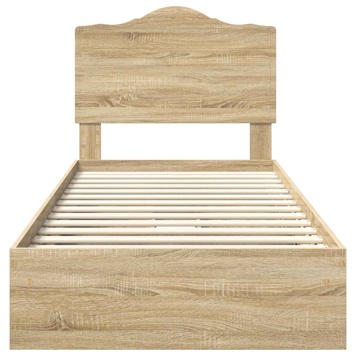 Letto con Contenitore con testiera Rovere Sonoma 90 x 190 cm | homemem39