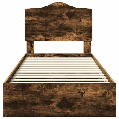 Letto con Contenitore Rovere fumé 90 x 190 cm Legno multistrato | homemem39